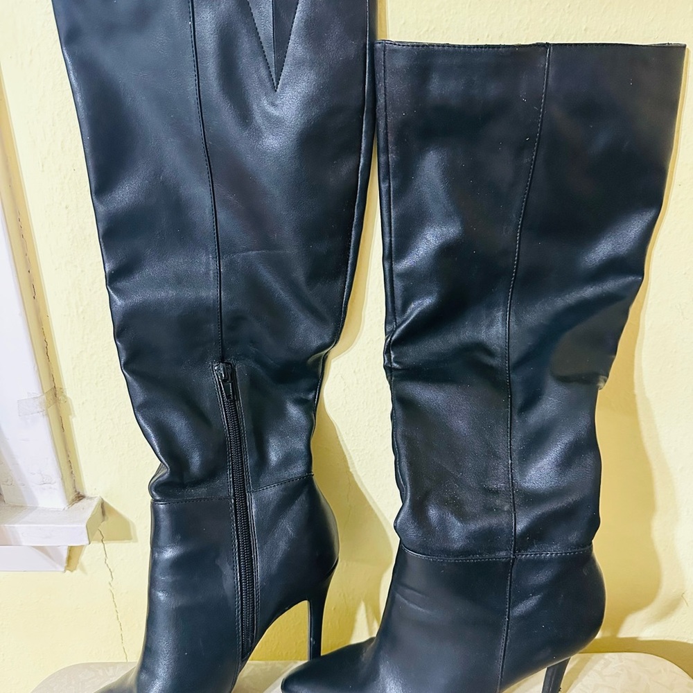 Charles By Charles David Black Stiletto Heeled Boots